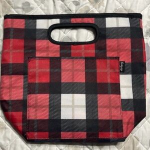 Thirty-One Go to Thermal Lunch Bag Red and Black Plaid